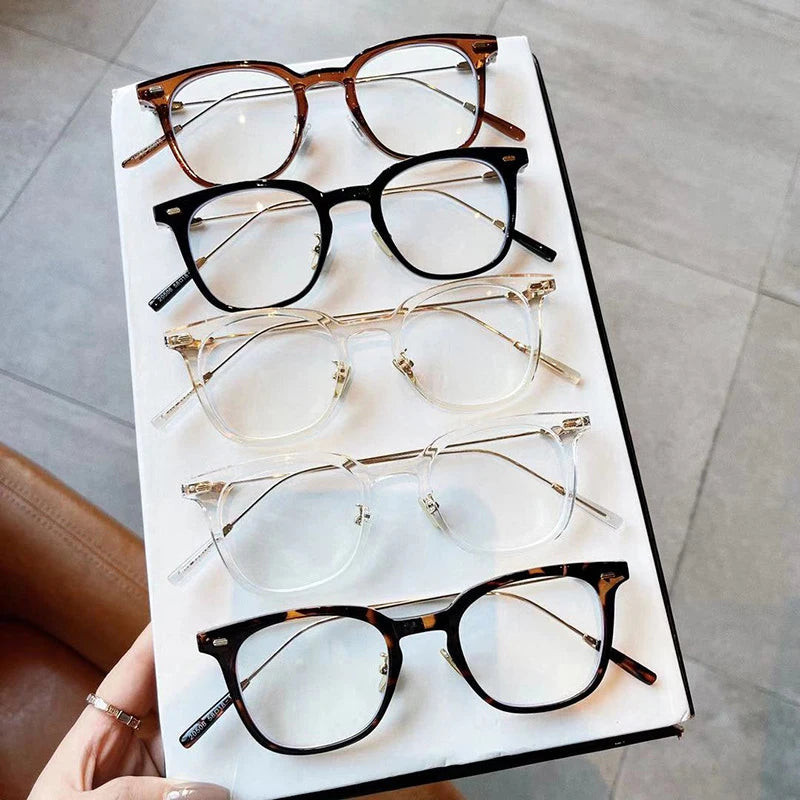 Lumière Retro Square Frames - Anti Blue Light - Leopard