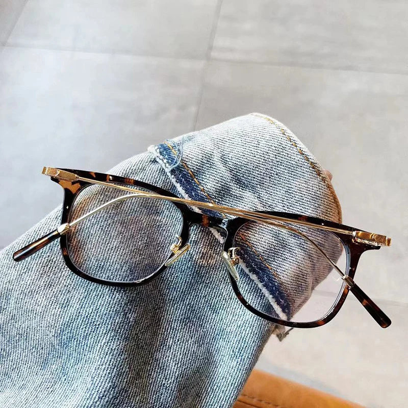 Lumière Retro Square Frames - Anti Blue Light - Leopard