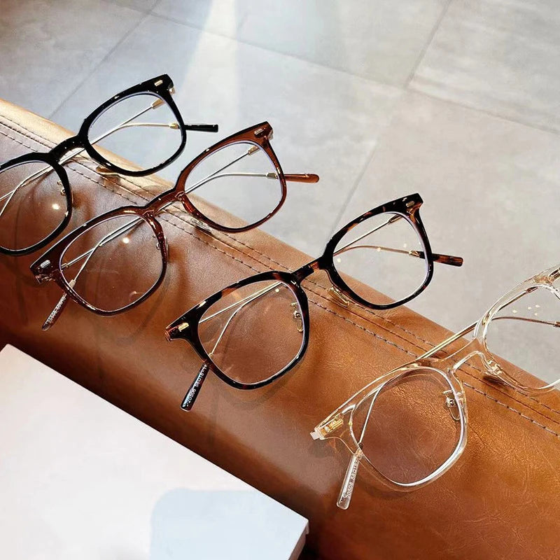 Lumière Retro Square Frames - Anti Blue Light - Leopard