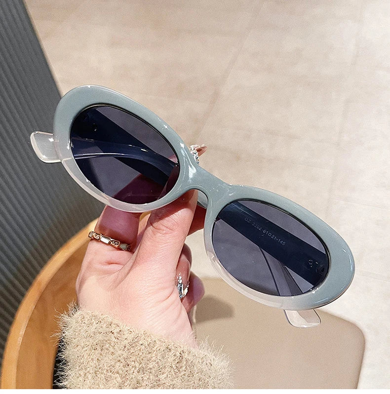 Retro Oval Shades - Blue