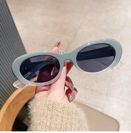 Retro Oval Shades - Blue